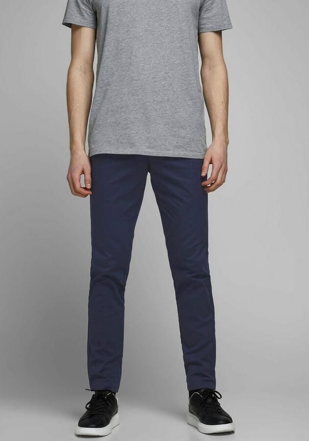 JACK & JONES PANTS STUDIO slim fit broek JJIMARCO JJDAVE beige donkerblauw (set van 2) - Foto 6