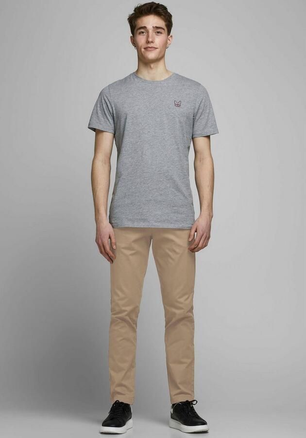 JACK & JONES PANTS STUDIO slim fit broek JJIMARCO JJDAVE beige donkerblauw (set van 2) - Foto 8