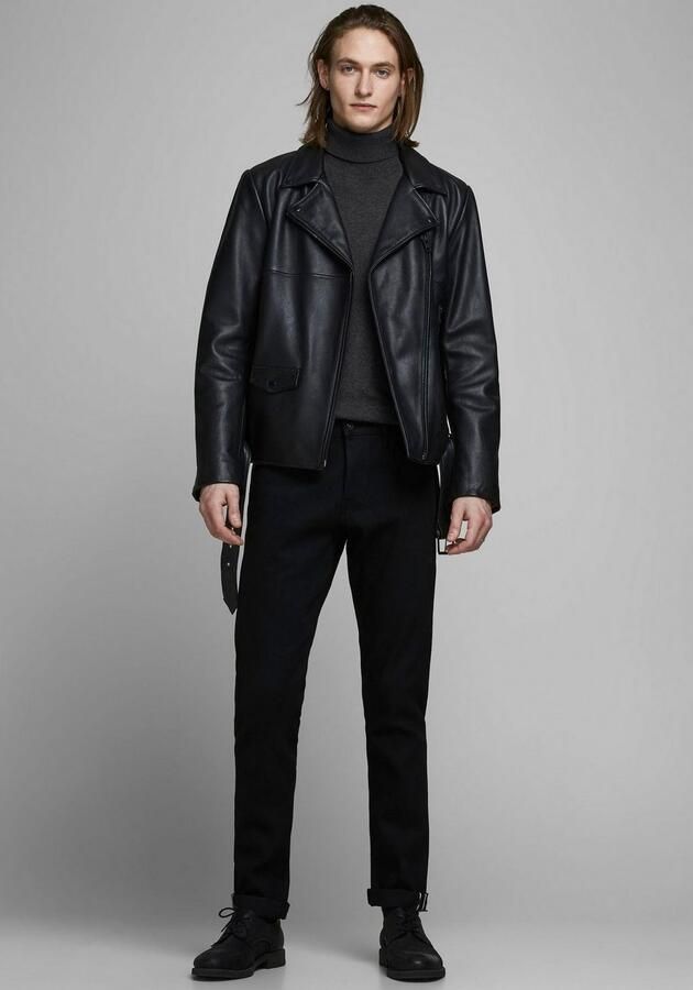 JACK & JONES ESSENTIALS fijngebreide coltrui JJEEMIL Dark Grey Melange - Foto 9