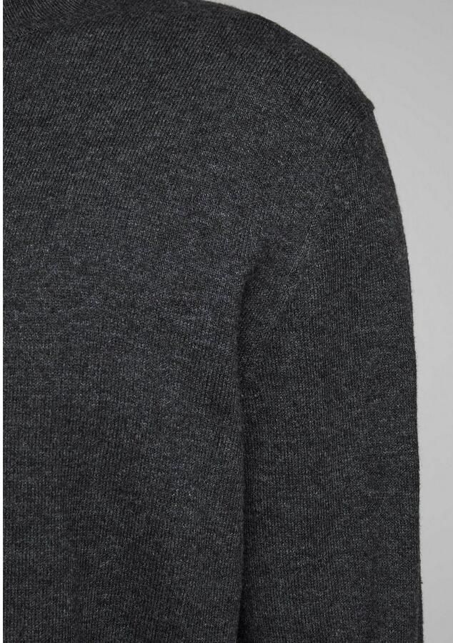 JACK & JONES ESSENTIALS fijngebreide coltrui JJEEMIL Dark Grey Melange - Foto 5