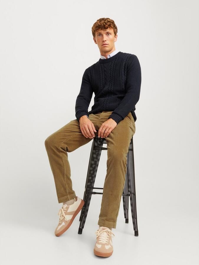 Jack & jones Tapered fit corduroy broek met steekzakken model 'CORDUROY' - Foto 4