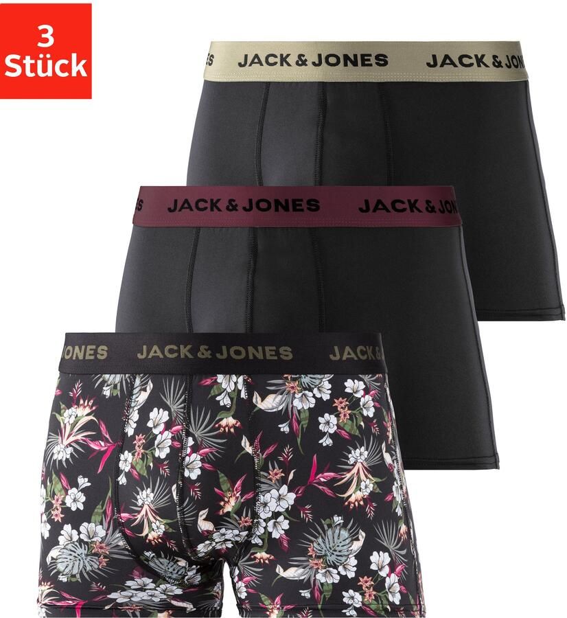 Jack & Jones Functionele boxershort JACFLOWER van microvezelkwaliteit en sneldrogend materiaal (set 3 stuks) - Foto 7
