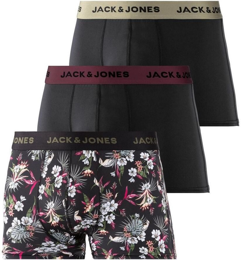 Jack & Jones Functionele boxershort JACFLOWER van microvezelkwaliteit en sneldrogend materiaal (set 3 stuks) - Foto 3