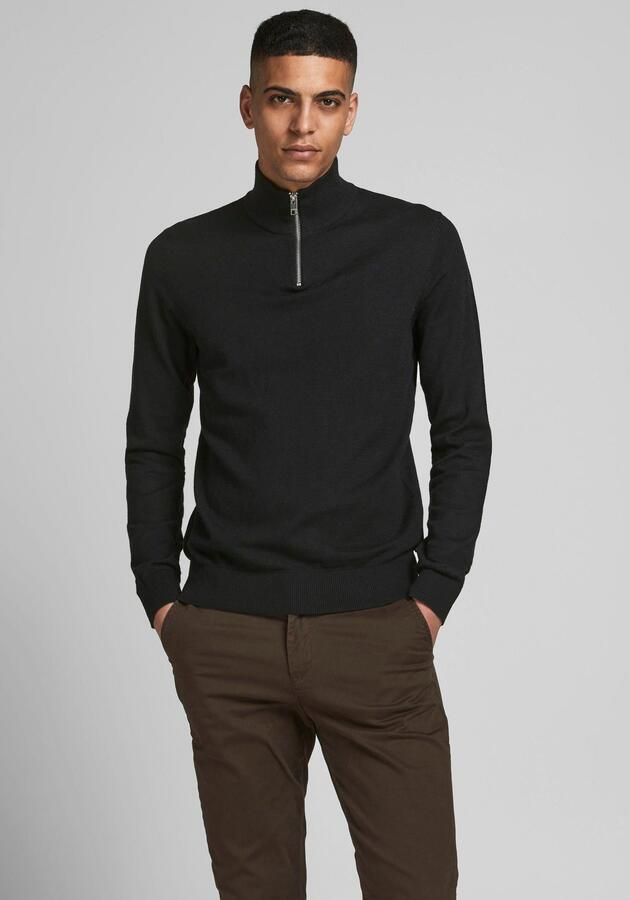 Jack & Jones Gebreide trui EMIL KNIT HALF ZIP met korte ritssluiting in troyer-look - Foto 9