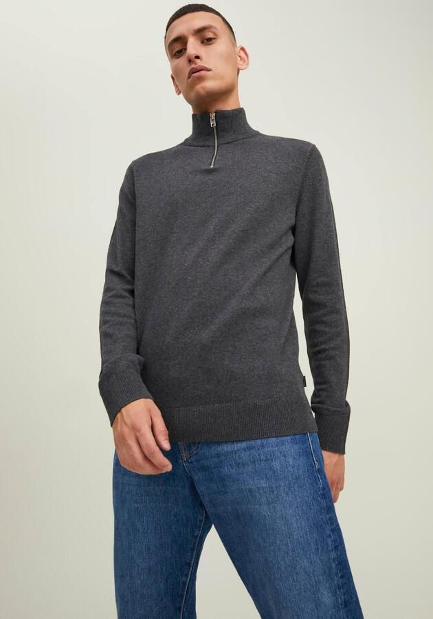 Jack & Jones Gebreide trui EMIL KNIT HALF ZIP met korte ritssluiting in troyer-look - Foto 10