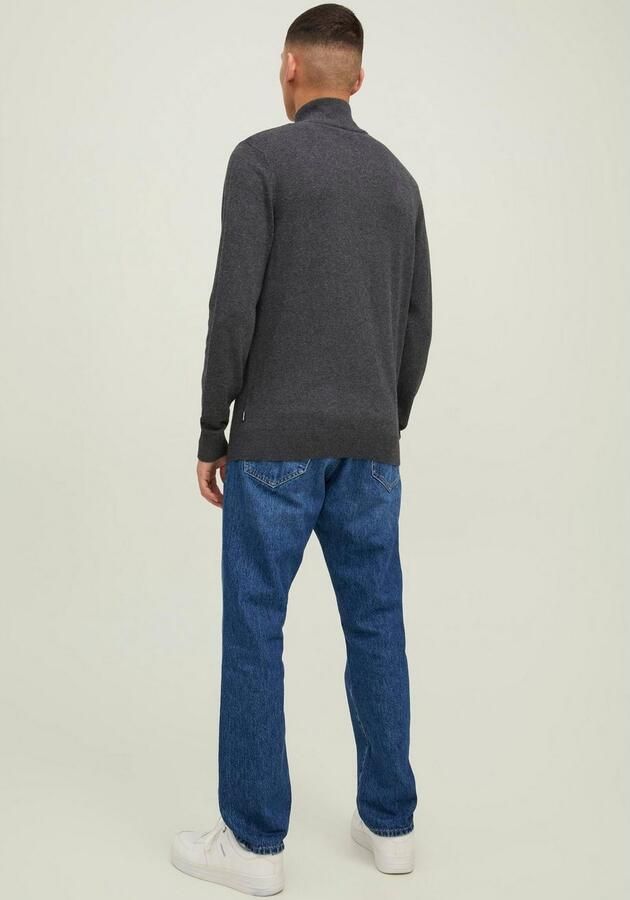 Jack & Jones Gebreide trui EMIL KNIT HALF ZIP met korte ritssluiting in troyer-look - Foto 5