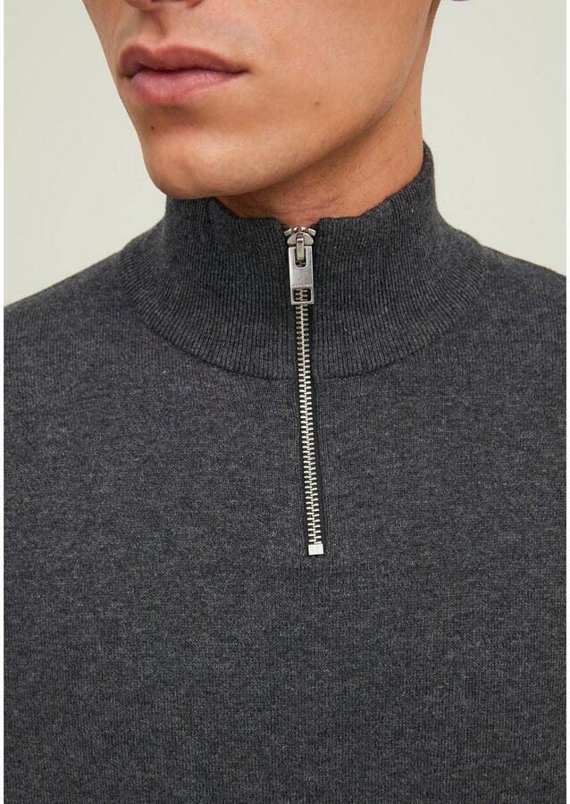 Jack & Jones Gebreide trui EMIL KNIT HALF ZIP met korte ritssluiting in troyer-look - Foto 2