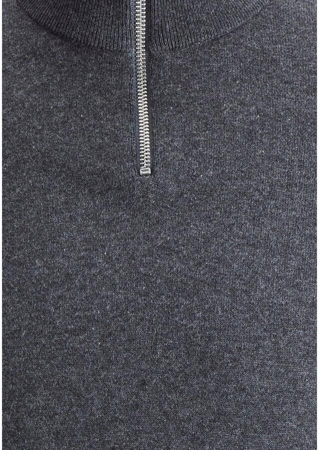 Jack & Jones Gebreide trui EMIL KNIT HALF ZIP met korte ritssluiting in troyer-look - Foto 4