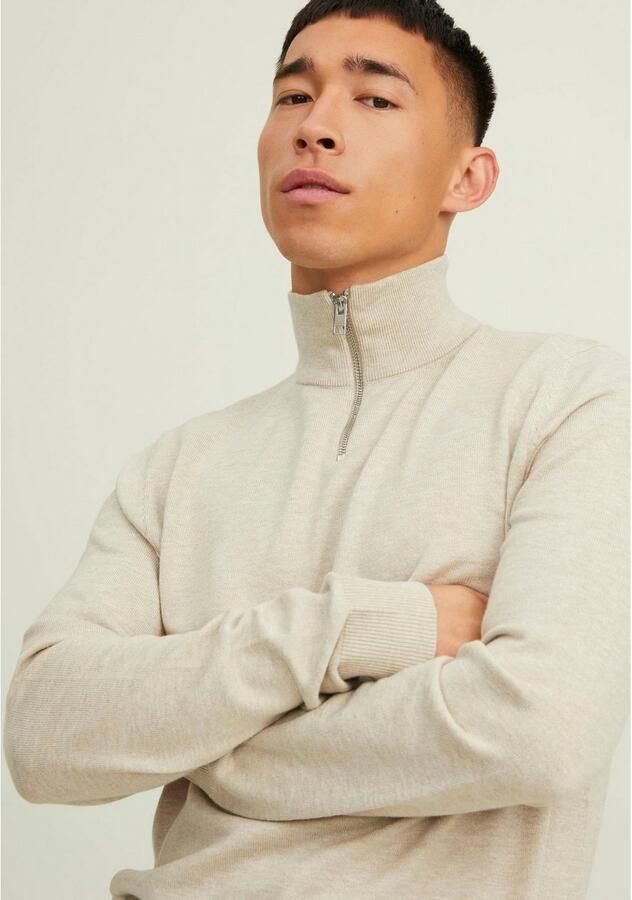 Jack & Jones Gebreide trui EMIL KNIT HALF ZIP met korte ritssluiting in troyer-look - Foto 6
