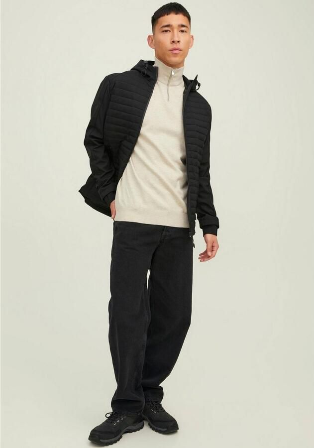 Jack & Jones Gebreide trui EMIL KNIT HALF ZIP met korte ritssluiting in troyer-look - Foto 7