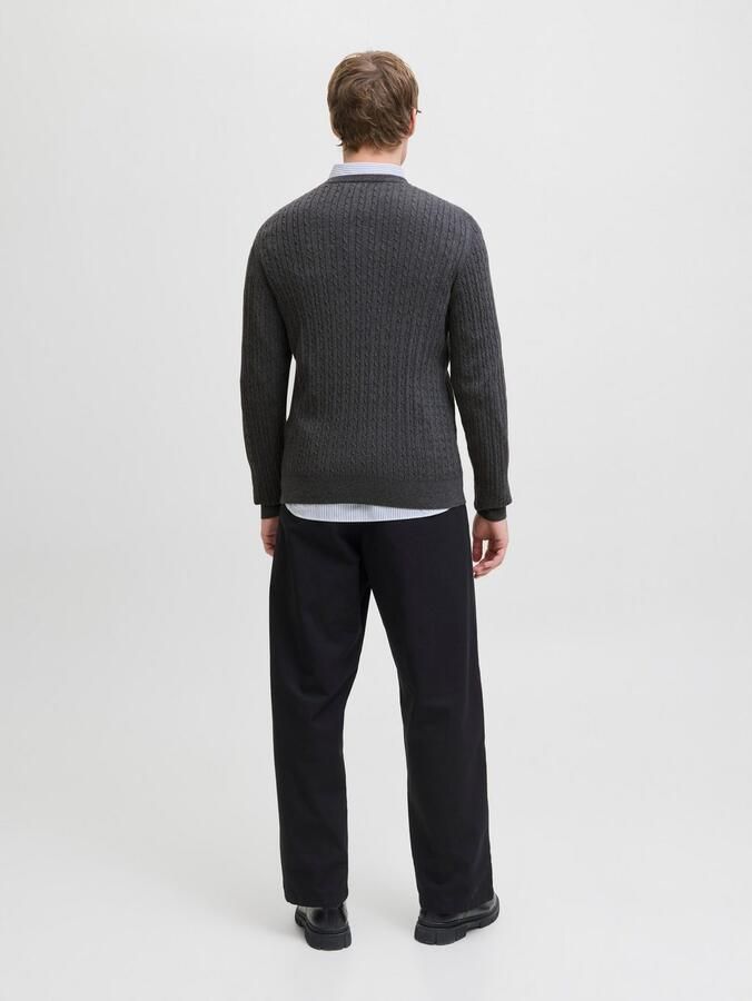 Jack & Jones Gebreide trui JJEEMIL KNIT CABLE CREW NECK NOOS - Foto 4