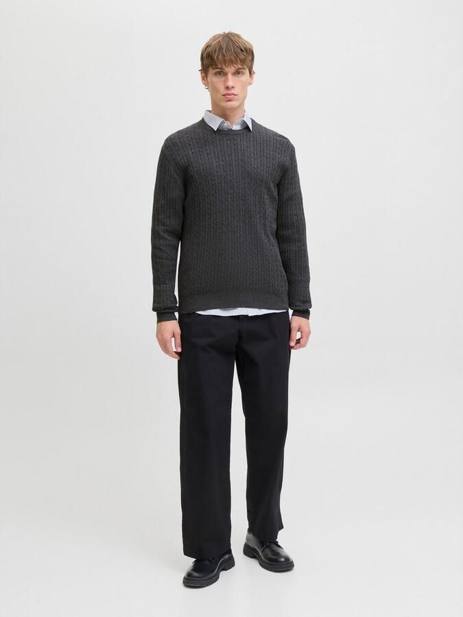 Jack & Jones Gebreide trui JJEEMIL KNIT CABLE CREW NECK NOOS - Foto 5
