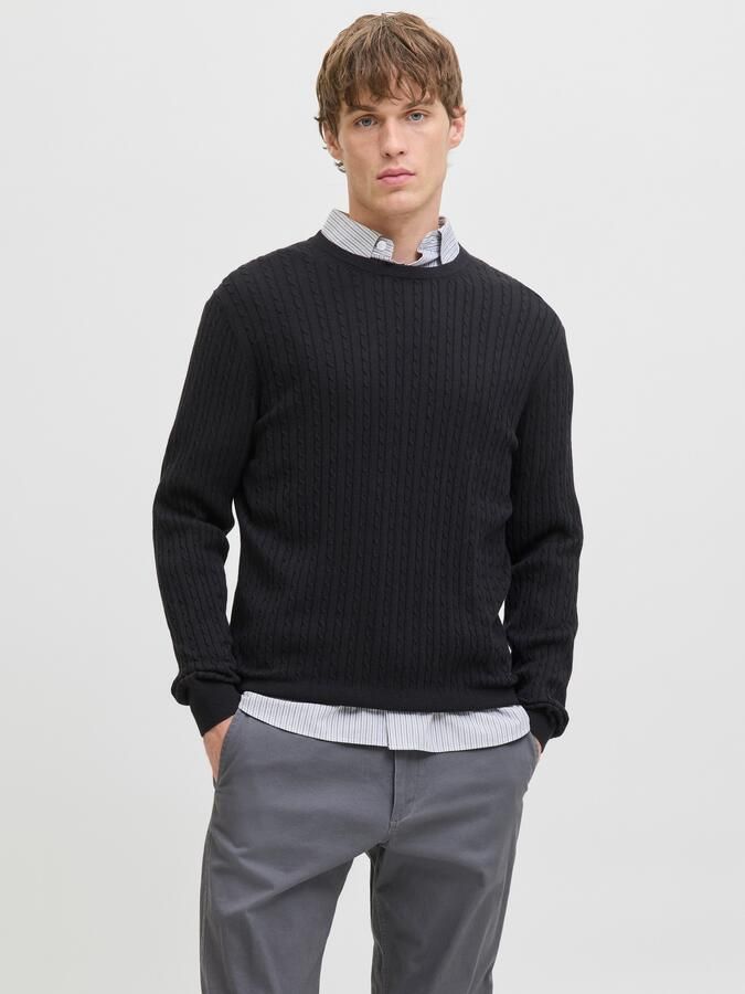 Jack & Jones Gebreide trui JJEEMIL KNIT CABLE CREW NECK NOOS - Foto 7