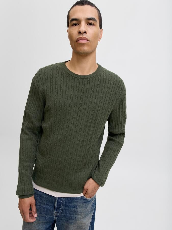 Jack & Jones Gebreide trui JJEEMIL KNIT CABLE CREW NECK NOOS - Foto 6