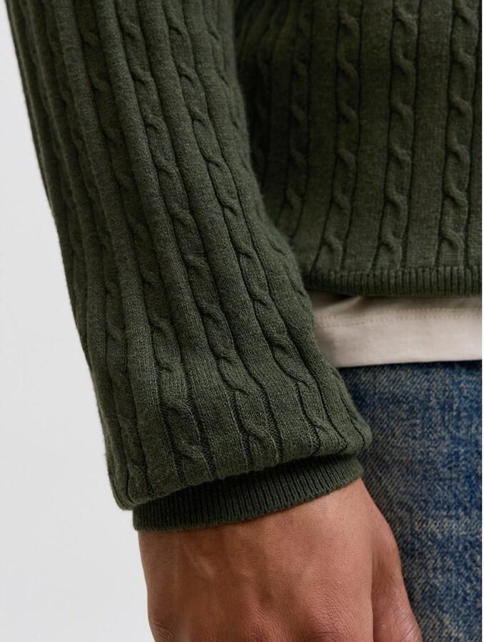 Jack & Jones Gebreide trui JJEEMIL KNIT CABLE CREW NECK NOOS - Foto 3