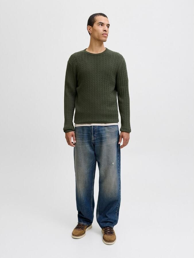 Jack & Jones Gebreide trui JJEEMIL KNIT CABLE CREW NECK NOOS - Foto 4