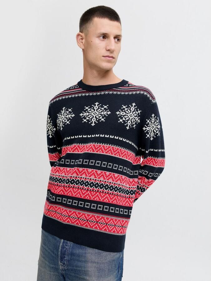Jack & Jones Gebreide trui JJXMAS NOEL KNIT CREW NECK - Foto 4