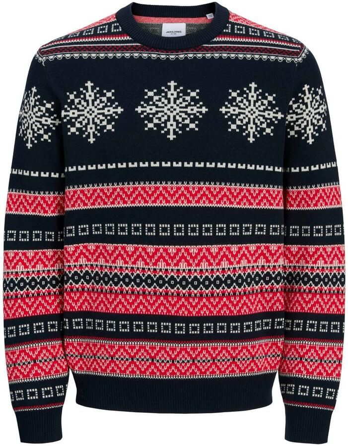 Jack & Jones Gebreide trui JJXMAS NOEL KNIT CREW NECK