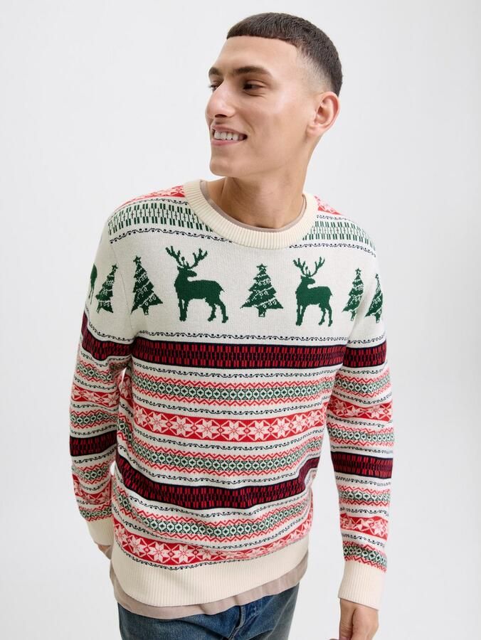 Jack & Jones Gebreide trui JJXMAS NOEL KNIT CREW NECK - Foto 5