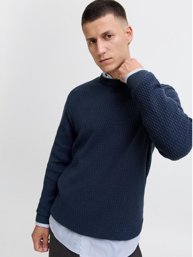 Jack & Jones Premium Gebreide pullover met ronde hals model 'REAGAN' - Foto 4