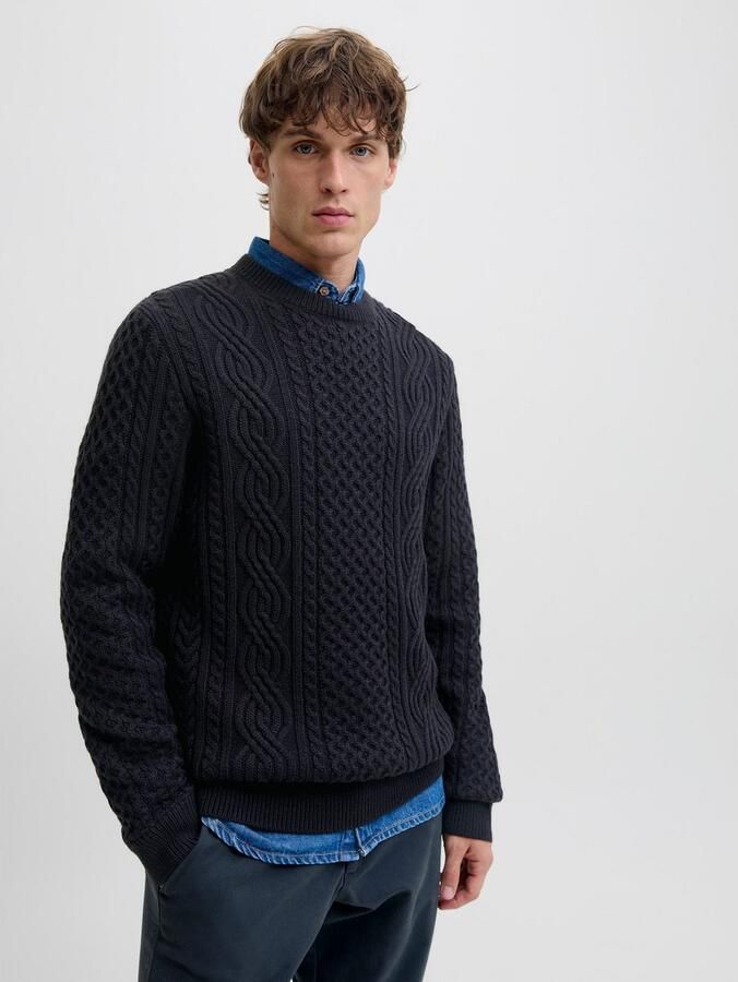 Jack & Jones Premium Gebreide pullover met ribboorden model 'BLUSEAN' - Foto 4