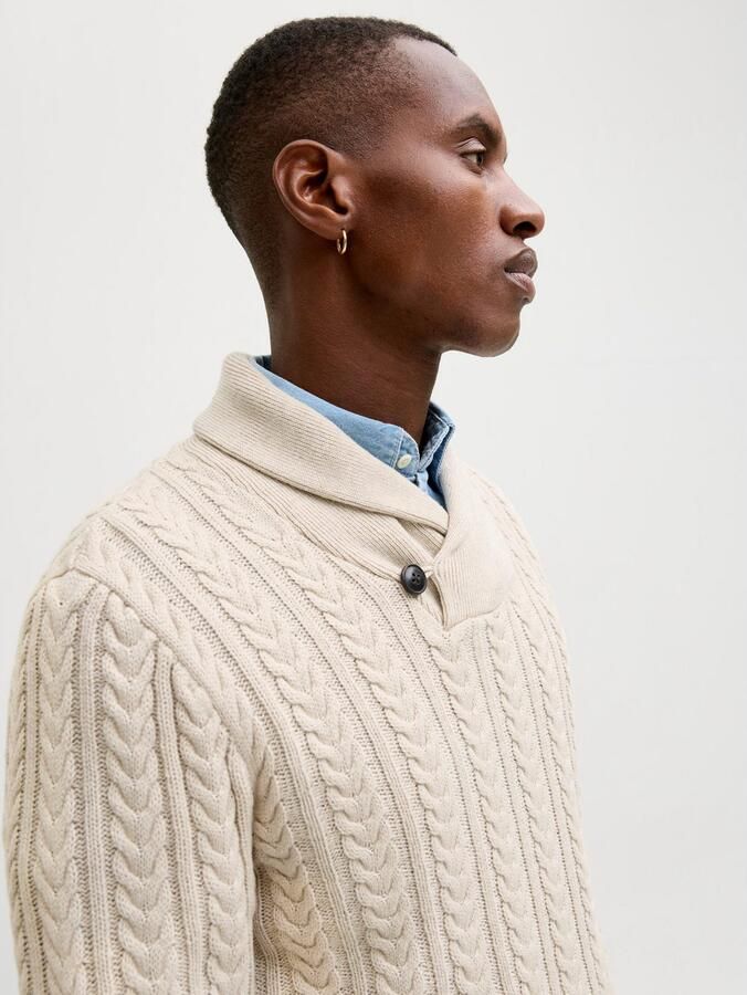 Jack & Jones Gebreide trui JPRBLUSEAN KNIT CABLE SHAWL NECK - Foto 5