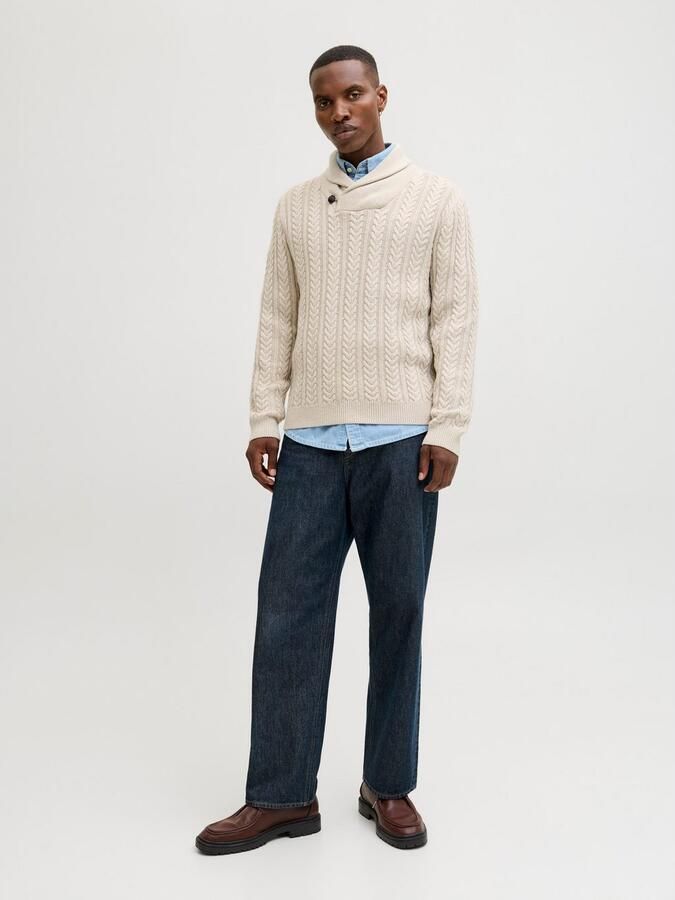 Jack & Jones Gebreide trui JPRBLUSEAN KNIT CABLE SHAWL NECK - Foto 7
