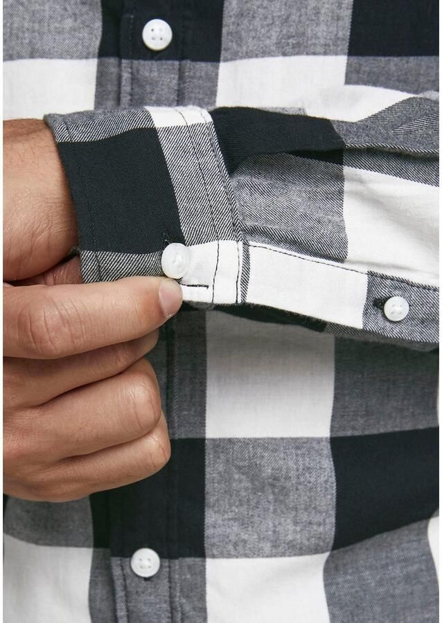 Jack & jones Regular fit vrijetijdsoverhemd van twill model 'Gingham' - Foto 3