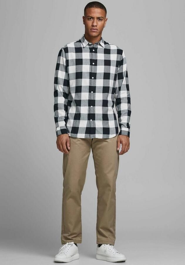 Jack & jones Regular fit vrijetijdsoverhemd van twill model 'Gingham' - Foto 6