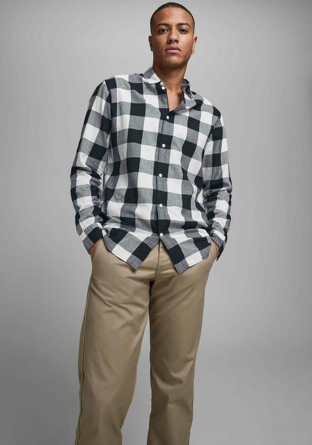 Jack & jones Regular fit vrijetijdsoverhemd van twill model 'Gingham' - Foto 5