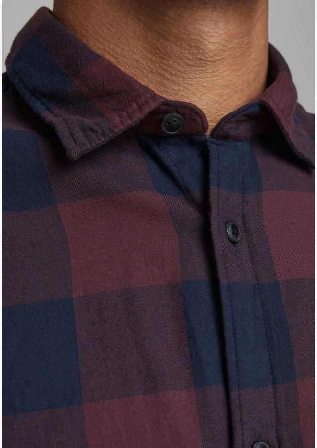 JACK & JONES ESSENTIALS geruit slim fit overhemd JJEGINGHAM port royale - Foto 2