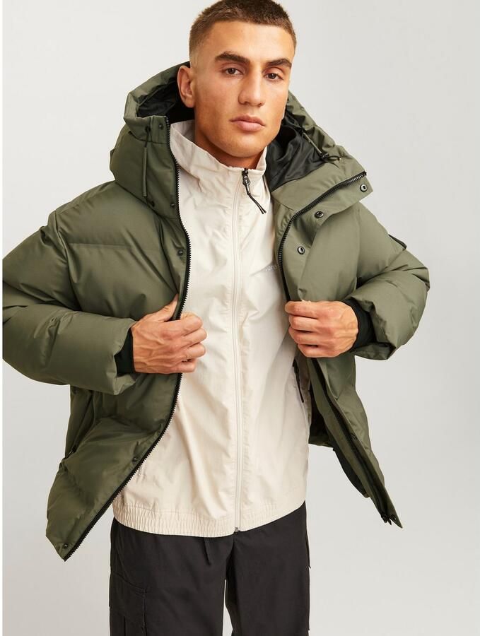 Jack & jones Heren Gewatteerde Jas met Capuchon Brown Heren - Foto 2