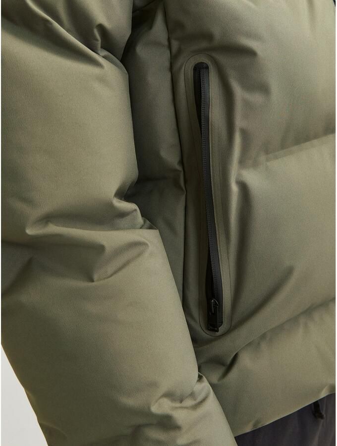 Jack & jones Heren Gewatteerde Jas met Capuchon Brown Heren