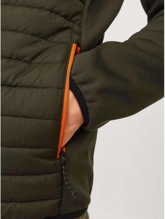 Jack & Jones Gewatteerde jas JJEMULTI met capuchon en voering effen modieus regular fit polyester - Foto 3