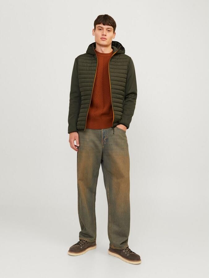 Jack & Jones Gewatteerde jas JJEMULTI met capuchon en voering effen modieus regular fit polyester - Foto 5