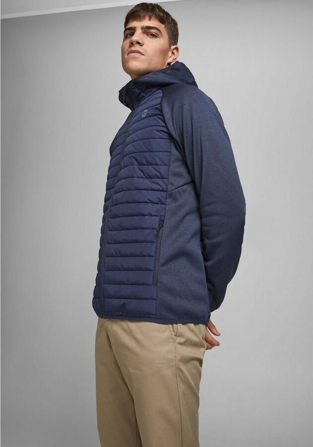 Jack & Jones Gewatteerde jas JJEMULTI met capuchon en voering effen modieus regular fit polyester - Foto 3
