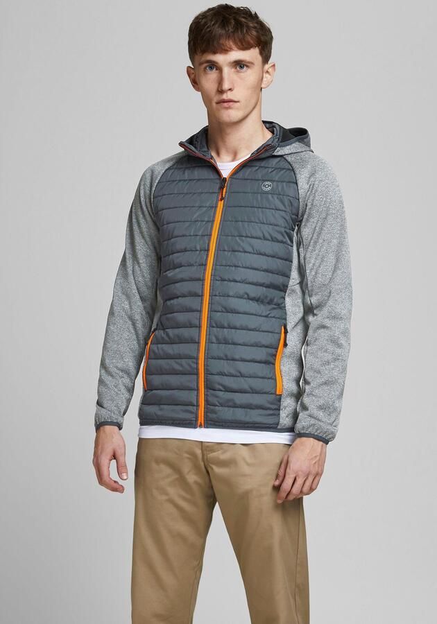 Jack & Jones Gewatteerde jas JJEMULTI met capuchon en voering effen modieus regular fit polyester - Foto 7
