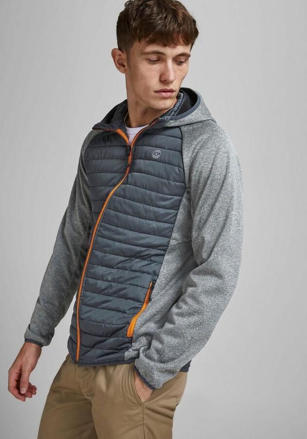 Jack & Jones Gewatteerde jas JJEMULTI met capuchon en voering effen modieus regular fit polyester - Foto 4
