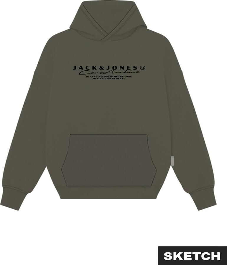 Jack & Jones Hoodie JCOPOINT BRANDING SWEAT HOOD FST