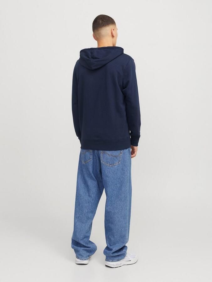 Jack & Jones Hoodie JJCOLTON – Sweater met print regular fit en materiaalmix bedrukt modieus regular fit aangeruwde sweatstof capuchon - Foto 7