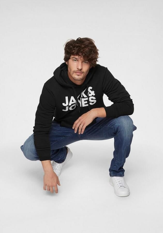 Jack & Jones Hoodie JJECORP capuchon en frontprint bedrukt modieus regular fit katoenmix ronde hals - Foto 5