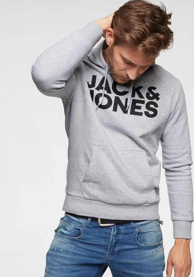 Jack & Jones Hoodie JJECORP capuchon en frontprint bedrukt modieus regular fit katoenmix ronde hals - Foto 6