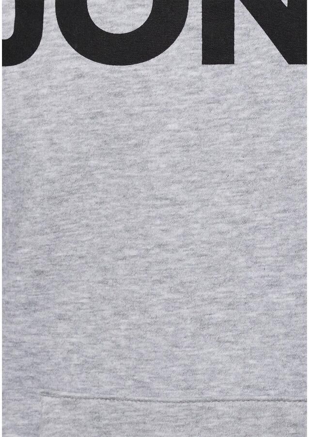 Jack & Jones Hoodie JJECORP capuchon en frontprint bedrukt modieus regular fit katoenmix ronde hals