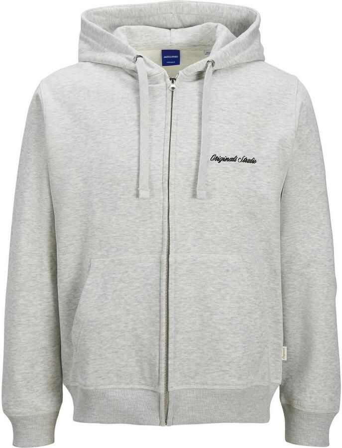 Jack & jones Sweatjack met kangoeroezak en ritssluiting