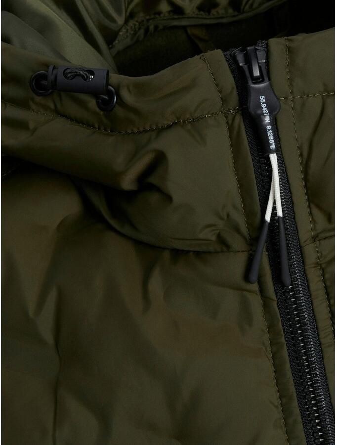 JACK & JONES CORE gewatteerde jas JCOHEAT HYBRID met logo