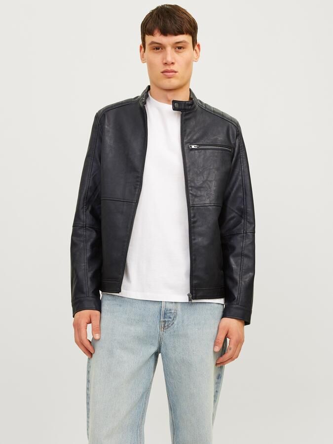 Jack & Jones Imitatieleren jack JJEDYLAN PU BIKER JACKET NOOS - Foto 9