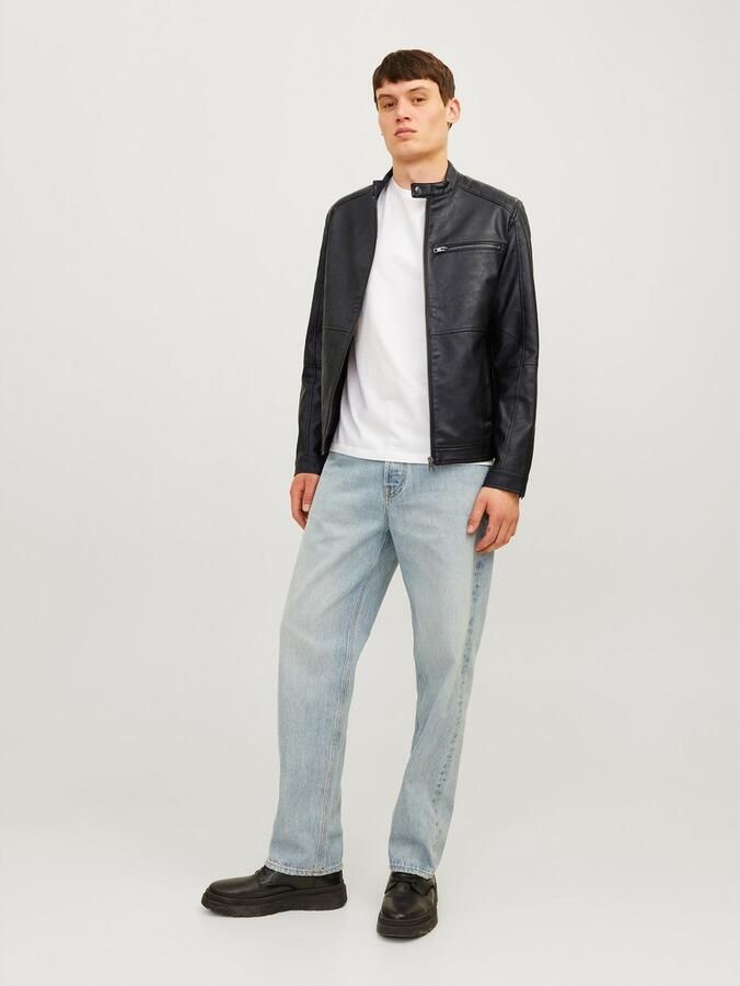 Jack & Jones Imitatieleren jack JJEDYLAN PU BIKER JACKET NOOS - Foto 7