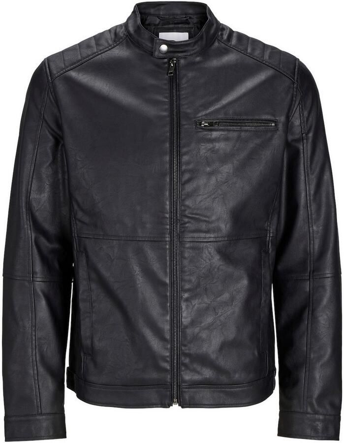 Jack & Jones Imitatieleren jack JJEDYLAN PU BIKER JACKET NOOS