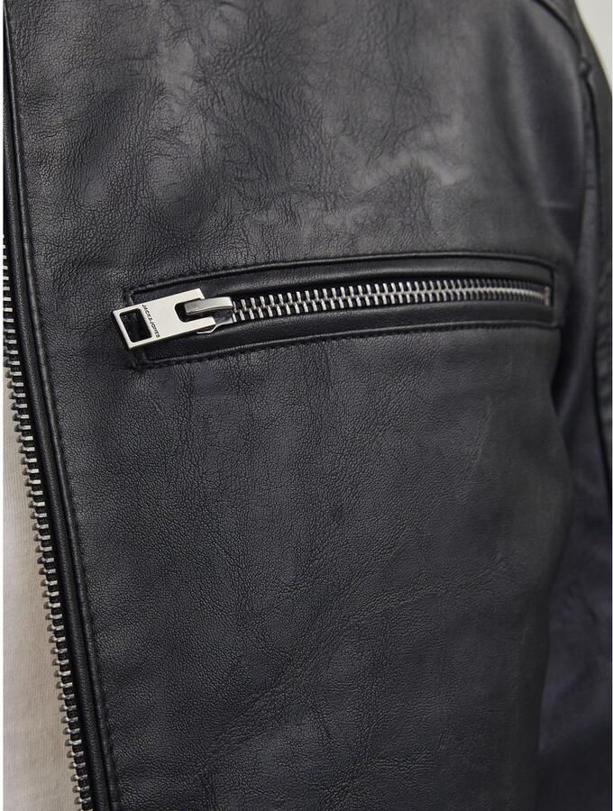 Jack & Jones Imitatieleren jack JJEDYLAN PU BIKER JACKET NOOS - Foto 4