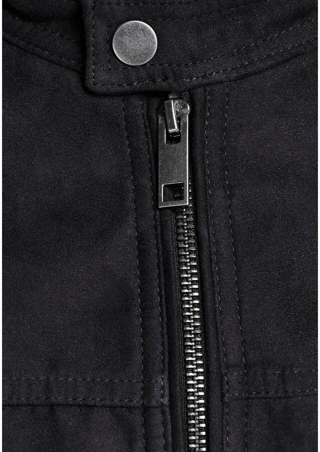 Jack & Jones Imitatieleren jack JJEROCKY in kunstlederen look met zakken met ritssluiting - Foto 7